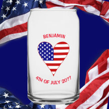 アメリカ国旗ハート ファンキー パーソナライズ