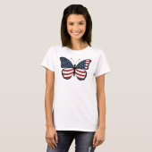 アメリカ国旗バタフライデザイン Tシャツ (正面フル)