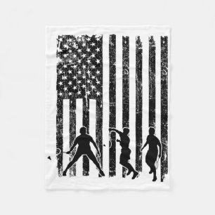 アメリカ国旗バドミントンシャツメンズアメリカ国旗バドミント フリースブランケット