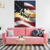 アメリカ国旗パズル250周年記念 - 1776‑2026 キャンバスプリント (インサイチュ (リビング))