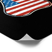 アメリカ国旗パトリオット7月4日ポープリント ポスター (角)