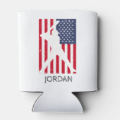 アメリカ国旗パーソナライズされたー 缶クーラー (裏面)