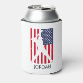 アメリカ国旗パーソナライズされたー 缶クーラー (缶裏面)