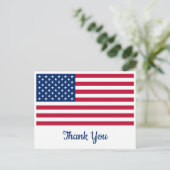 アメリカ国旗パーソナライズされた軍隊ありがとう ポストカード (スタンド正面)
