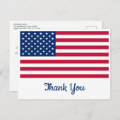 アメリカ国旗パーソナライズされた軍隊ありがとう ポストカード (正面/裏面)