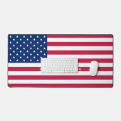 アメリカ国旗パーソナライズされた・モノグラム愛国心 デスクマット (キーボード&マウス)