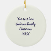 アメリカ国旗パーソナライズされたUSA セラミックオーナメント (裏面)