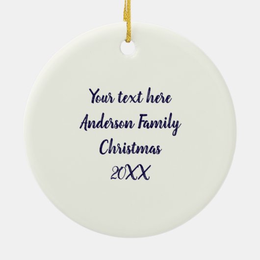 アメリカ国旗パーソナライズされたUSA セラミックオーナメント (裏面)