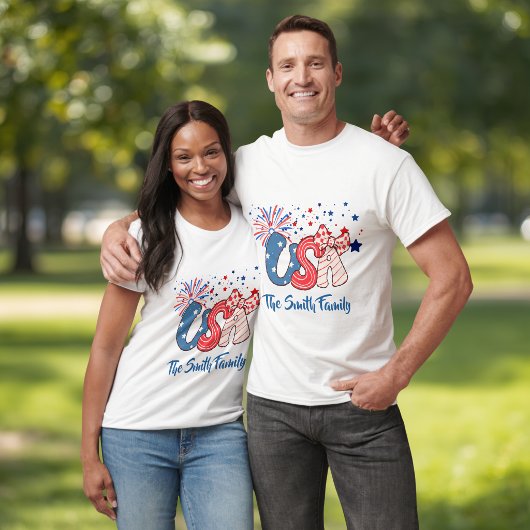 アメリカ国旗パーソナライズTシャツ Tシャツ