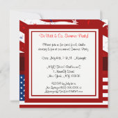 アメリカ国旗パーティー招待 赤 白 青 シルバー 招待状 (裏面)