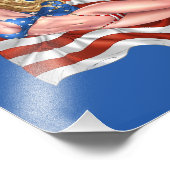 アメリカ国旗ビキニピンナップガールバイアルリオ フォトプリント            (角)