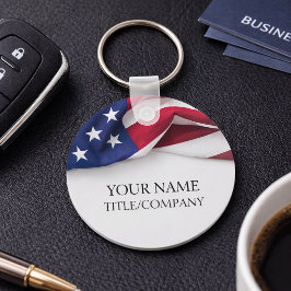 アメリカ国旗ビジネスの会社名キーチェーン キーホルダー