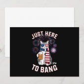 アメリカ国旗ビール猫好きのための4月7日だけ 招待状 (正面/裏面)