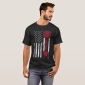 アメリカ国旗ピストン マッスルカー Tシャツ (正面フル)