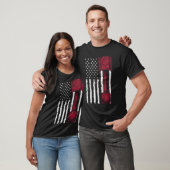 アメリカ国旗ピストン マッスルカー Tシャツ (ユニセックス)