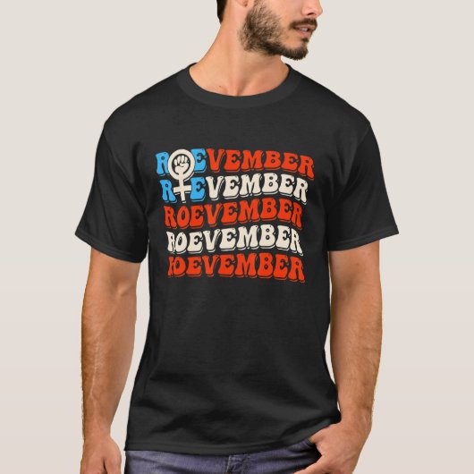 アメリカ国旗フェミニズム1973年選択の自由G Tシャツ (正面)
