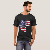 アメリカ国旗ブラックバス Tシャツ (正面フル)