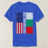 アメリカ国旗ブルガリア最高の国旗ブラザーエブミ Tシャツ (デザイン正面)