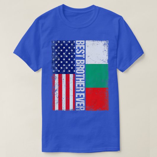 アメリカ国旗ブルガリア最高の国旗ブラザーエブミ Tシャツ (デザイン正面)