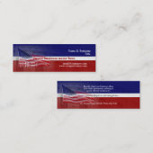 アメリカ国旗プロフェッショナル赤白青 スキニー名刺 (正面/裏面)