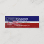 アメリカ国旗プロフェッショナル赤白青 スキニー名刺 (裏面)