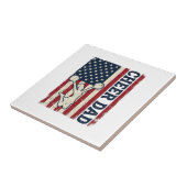アメリカ国旗ベクターTシャツデザイン お父さんを応援 タイル (側面)