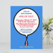 アメリカ国旗ペンギンアウェアネス ヘリテージ ギフト 招待状 (スタンド正面)