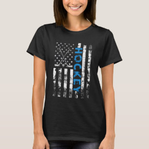 アメリカ国旗ホッケー米国愛国心 Tシャツ