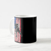 アメリカ国旗ホッケー コーヒーマグカップ (正面左)