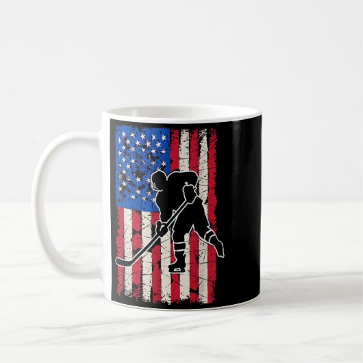 アメリカ国旗ホッケー コーヒーマグカップ (左)