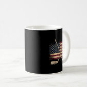 アメリカ国旗ホッケー コーヒーマグカップ (正面右)
