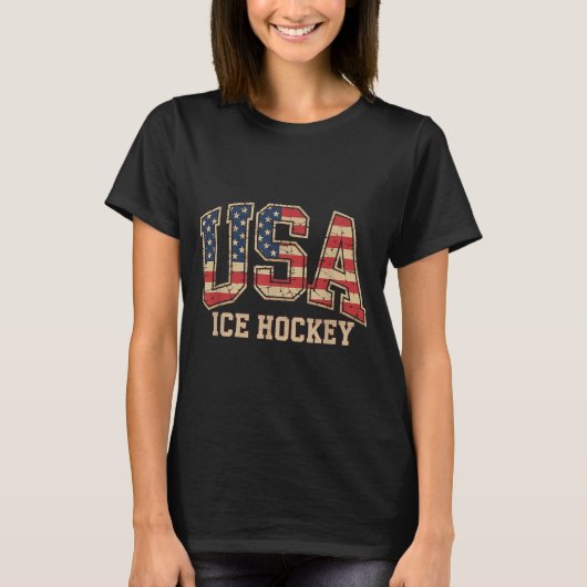 アメリカ国旗ホッケー Tシャツ (正面)