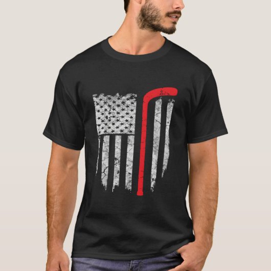 アメリカ国旗ホッケー Tシャツ (正面)