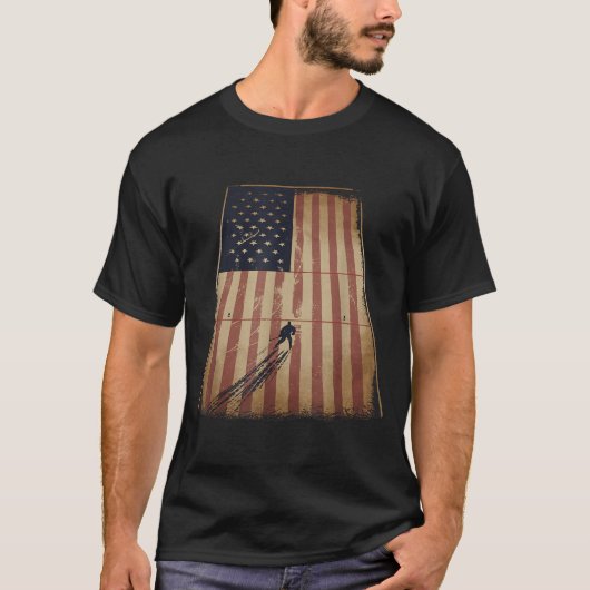 アメリカ国旗ホッケー Tシャツ (正面)
