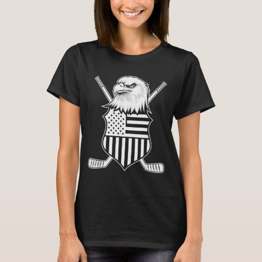 アメリカ国旗ホッケー Tシャツ (正面)