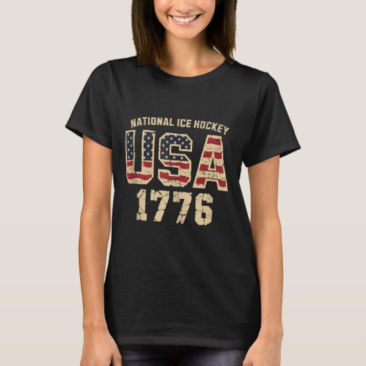 アメリカ国旗ホッケー Tシャツ (正面)