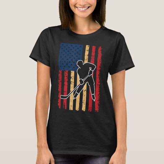 アメリカ国旗ホッケー Tシャツ (正面)