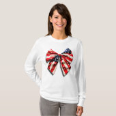 アメリカ国旗ボウ Tシャツ (正面フル)