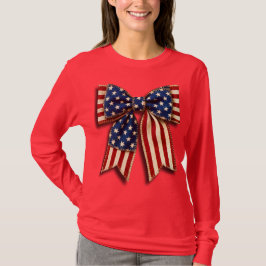 アメリカ国旗ボウ Tシャツ