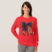 アメリカ国旗ボウ Tシャツ (正面フル)