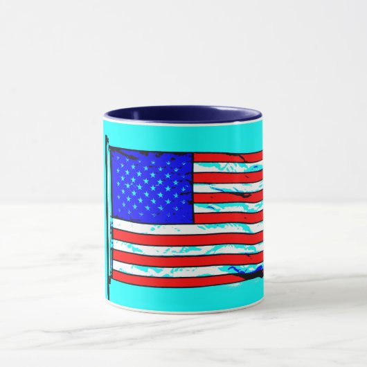 アメリカ国旗ポップ・アートののアーツカップ マグカップ (中央)
