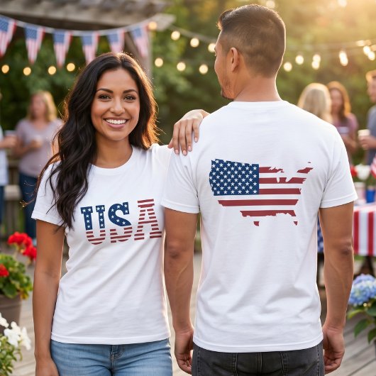 アメリカ国旗マップ愛国 Tシャツ