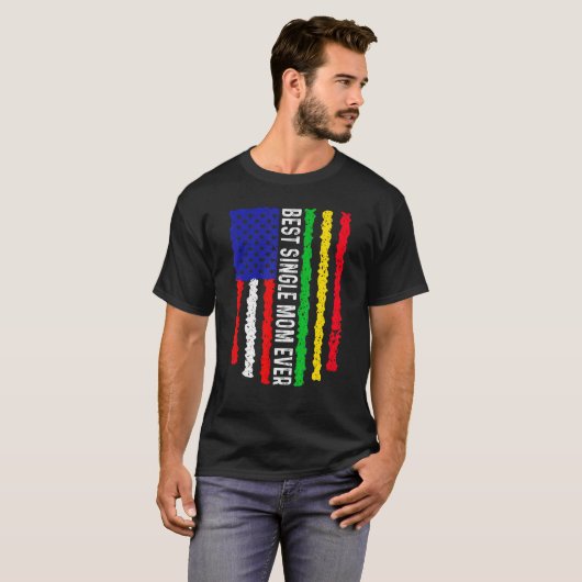 アメリカ国旗マリ最高のフマ独身の・ファーミル Tシャツ (正面フル)