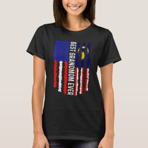 アメリカ国旗マレーシア最高の国旗グランママEver Fam Tシャツ