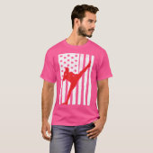 アメリカ国旗ムエタイテーマキックボクシング Tシャツ (正面フル)
