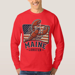 アメリカ国旗メインロブスター Tシャツ