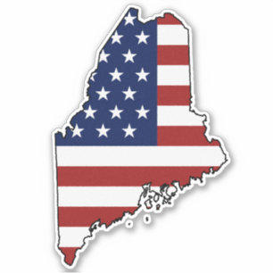 アメリカ国旗メイン シール