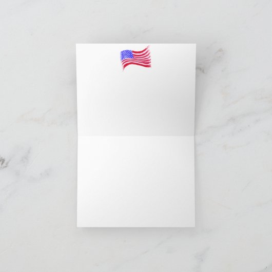 アメリカ国旗メモカードステーショナリー サンキューカード (内部)