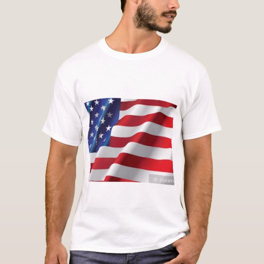 アメリカ国旗メンズTシャツ Tシャツ (正面)