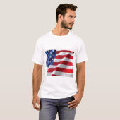 アメリカ国旗メンズTシャツ Tシャツ (正面フル)